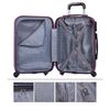 Maleta De Viaje Mediana Expandible Abs Trolley 60cm 4 Ruedas Dobles Simoa 71260 Morado