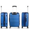 Juego Set 3 Maletas De Viaje Rígidas Trolley En Abs Texturizado Expandibles 71200 Azul