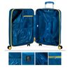 Maleta De Viaje Mediana Abs Trolley 66cm 4 Ruedas Dobles Candado Tsa. 171160 Azul