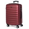 Maleta De Viaje Mediana Expandible Abs Trolley 60cm 4 Ruedas Dobles Simoa 71260 Granate