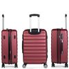 Maleta De Viaje Mediana Expandible Abs Trolley 60cm 4 Ruedas Dobles Simoa 71260 Granate