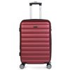 Maleta De Viaje Mediana Expandible Abs Trolley 60cm 4 Ruedas Dobles Simoa 71260 Granate