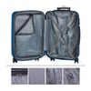 Maleta De Viaje Mediana Expandible Abs Trolley 60cm 4 Ruedas Dobles Simoa 71260 Azul