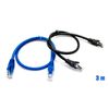 Pack X2 Cable Utp Rj45 24awg Cat6 3m + 50 Bridas Multicolor Biwo