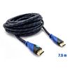 Cable Hdmi Mallado V.1.4 M/m 28awg Azul/negro 7.5m Biwond