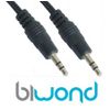 Cable Audio Estereo Jack 3.5mm 0.3m Biwond