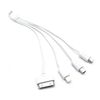 Cable Universal Usb 4 En 1 Iphone/ipad/ipod/samsung Blanco