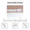 Riel Para Cortinas, Riel De Metal Extensible Blanco, 70 A 120cm