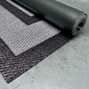 Alfombra Vinílica Alta Gama, Alfombra Pvc Antideslizante E Impermeable , Para Interior Y Exterior Rectángulos Gris, 60 X 90cm