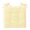 Cojines Decorativo ​algodón De Asiento 40x40x5cm Pack De 2unds Color Amarillo Con Blanco