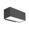 Aplique Led Afrodita Doble Cara 17,5w Ip65 Gris Urbano Leds-c4 05-9911-z5-cl Blanco Cálido 3000k Negro