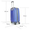 Maleta Grande 4 Ruedas 360º Equipaje Grande Para Viajar 76cm Azul