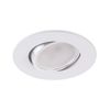 Pack 8 Aro Foco Downlight  Basculante Circular Aluminio Blanco 93mm