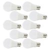 Pack 10 Lámparas Leds Esférica Aluminio/pc E27 9w 810lm 40.000h