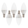 Pack 5 Bombillas Led E14 5w 410lm 6000ºk 40.000h [ho-c37-e14-5w-rc-cw-pk5-ap]