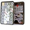 Juego De Domino Doble 9 De Colores 55 Fichas + Caja Metal Dominoes