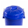 Cubo De Basura Con Tapa 100 Litros Basurero Azul Asas De Presión