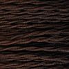 Cable Electrico Decorativo Textil Trenzado 2x0,75 Marrón - 10 Metros