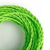 Cable Trenzado Recubierto En Tejido Efecto Seda Color Verde Brote