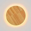 Aplique De Pared Circular En Madera "lune" - 12w - Ø 20cm