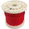 Cable Eléctrico Decorativo Textil Trenzado 2x0,75 Rojo - 10 Metros