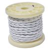 Cable Eléctrico Decorativo Textil Trenzado 2x0,75 Blanco - 10 Metros