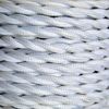 Cable Eléctrico Decorativo Textil Trenzado 2x0,75 Blanco - 10 Metros