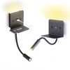 Aplique De Pared Led Para Lectura "slange" 3w Orientable Y Base De Carga Usb