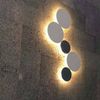 Aplique De Pared Circular "eclipse" 9w - Luz Cálida - Ip44 - Ø 20cm