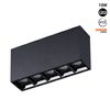 Foco Lineal Led Superficie Color Negro - 10w - Ugr18 - Cri90 - Chip Osram