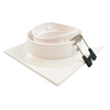 Aro Downlight Cuadrado Para Bombilla Gu10/mr16 - Difusor Opal - Corte Ø 75-80 Mm - Ip54