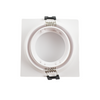 Aro Downlight Cuadrado Para Bombilla Gu10/mr16 - Difusor Opal - Corte Ø 75-80 Mm - Ip54