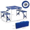 Mesa De Camping De Aluminio Plástico 135,5x84,5x66cm - Outsunny. Azul