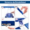 Mesa De Camping De Aluminio Plástico 135,5x84,5x66cm - Outsunny. Azul