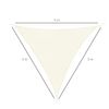 Toldo Vela Triangular Sombrilla De Pe 5x5x5 M - Outsunny. Crema