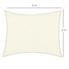 Toldo Vela Rectangular Para Jardín De Pe 300x400 Cm - Outsunny. Crema