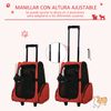 Transportin Carrito Perro De Tela Oxford 42x25x55 Cm - Pawhut. Rojo