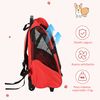 Transportin Carrito Perro De Tela Oxford 42x25x55 Cm - Pawhut. Rojo