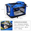 Bolsa De Transporte Mascotas De Pvc Acero 60x42x42 Cm - Pawhut. Azul