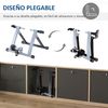 Rodillo De Bicicleta Plegable Homcom Acero, 54,5x47,2x39,1 Cm, Plata