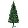 Árbol De Navidad Artificial De Pvc Metal Homcom 80x80x180 Cm - Verde