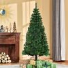 Árbol De Navidad Artificial De Pvc Metal Homcom 80x80x180 Cm - Verde