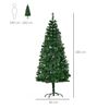 Árbol De Navidad Artificial De Pvc Metal Homcom 80x80x180 Cm - Verde