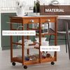 Carrito Para Cocina Multifuncional De Melamina De Madera Homcom