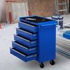 Carro Caja De Herramientas De Acero Homcom 67,5x33x77 Cm - Azul