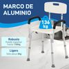 Taburete Regulable Con Respaldo Homcom Silla Antideslizante Ajustable