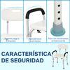 Taburete Regulable Con Respaldo Homcom Silla Antideslizante Ajustable