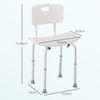 Taburete Regulable Ajustable Aluminio Silla Ducha Aluminio Homcom