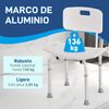 Taburete Regulable Ajustable Aluminio Silla Ducha Aluminio Homcom