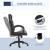 Silla Oficina Ajustable De Pu Pvc Malla Homcom 71x61x108-118 Cm-negro